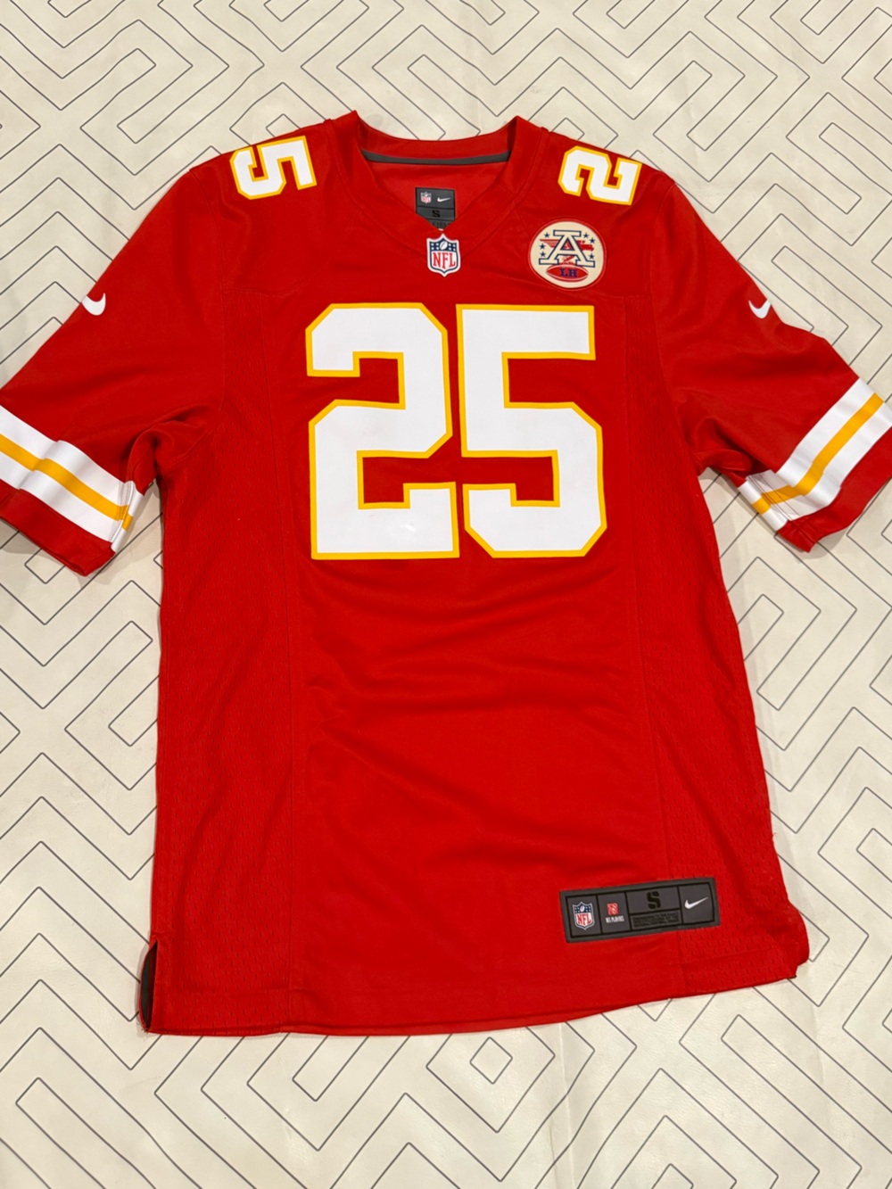 Nike NFL Charles #25 Kansas City Chiefs Football Jersey